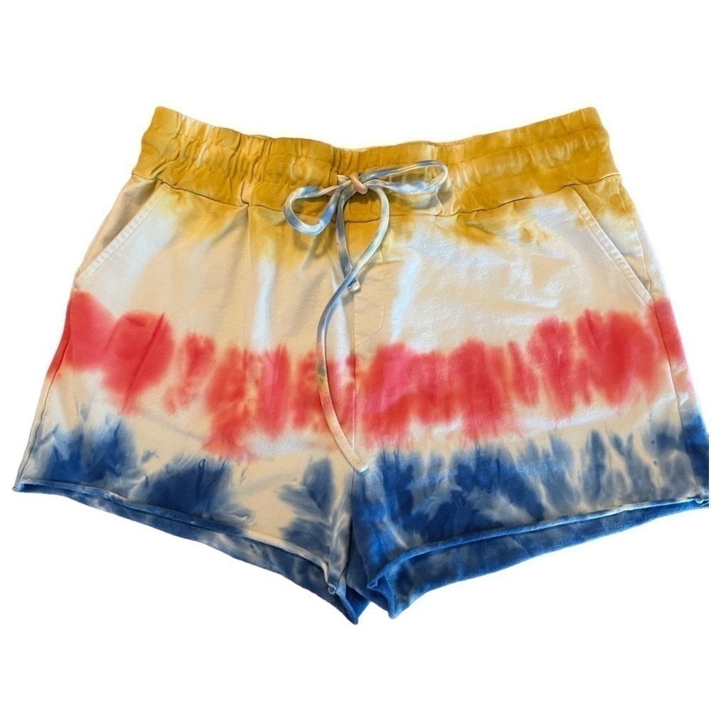 BEACH RIOT WOMENS TIE DYE COTTON SHORTS SIZE LARGE